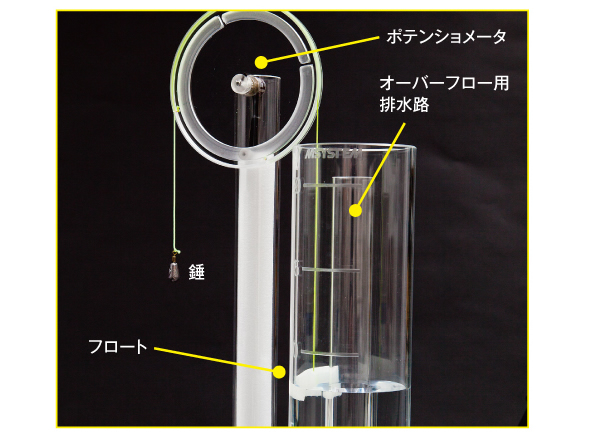 水位センサと測定槽