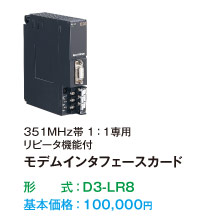 351MHz帯 1：1専用 リピータ機能付 モデムインタフェースカード D3-LR8