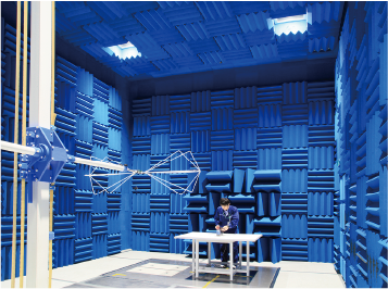 Anechoic chamber certified and registered by the official body (VCCI*2)
