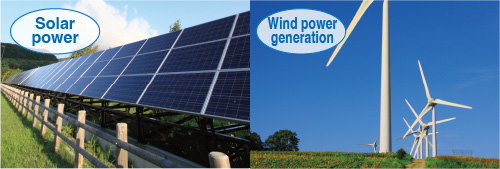 Solar power, Wind power generation