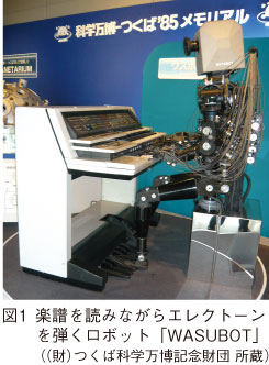 図1　楽譜を読みながらエレクトーンを弾くロボット「WASUBOT」（（財）つくば科学万博記念財団　所蔵 ）